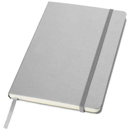 Classic A5 Notizbuch mit grauem Hardcover, individuell bedruckbar, Signalshop.de Werbeartikel, Werbegeschenke.