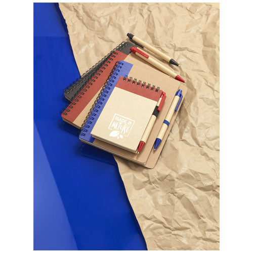 Recycling-A6-Notizbuch mit Stift, braunes Papier, individuell gestaltbar, Werbeartikel Signalshop.de