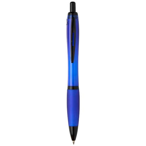 Blauer Nash Kugelschreiber aus recyceltem Kunststoff, individuell gestaltbar, bei Signalshop.de Werbeartikel.