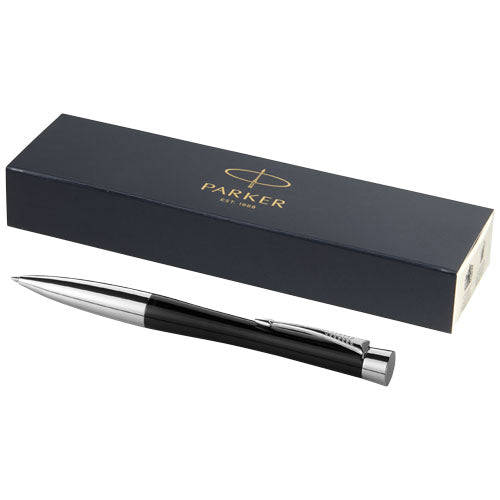 Parker Urban Kugelschreiber aus Metall mit blauer Mine in Box von Signalshop.de, individuell gestaltbar, Werbeartikel, Werbegeschenke, Werbemittel, Giveaway.