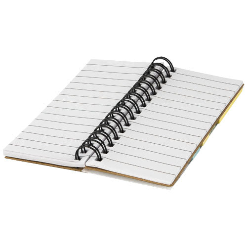 Individuell gestaltbares Spiralnotizbuch mit Haftnotizen, ideal als Werbeartikel von Signalshop.de