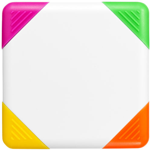 Quadratischer Trafalgar Marker in vier Farben, individuell gestaltbar mit Logo, bei Signalshop.de Werbeartikel.