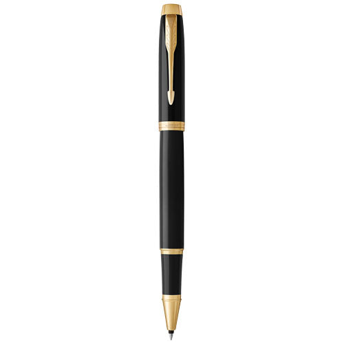 Parker IM Tintenroller aus Metall, schwarz-gold, individuell bedruckbar, erhältlich bei Signalshop.de für Werbeartikel, Werbegeschenke, Werbemittel, Giveaway.