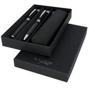 Carbon Duo Kugelschreiberset mit schwarzer Hülle, individuell gestaltbar, Signalshop.de Werbeartikel Geschenkset