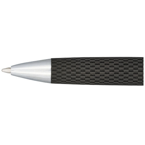 Carbon Duo Kugelschreiberset mit Hülle, individuell gestaltbar, Werbeartikel von Signalshop.de, schwarz-silber.