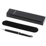 Lento Stylus Kugelschreiber in Schwarz, individuell bedruckbar, ideal f5cber Tablets und Smartphones, Signalshop.de Werbeartikel.