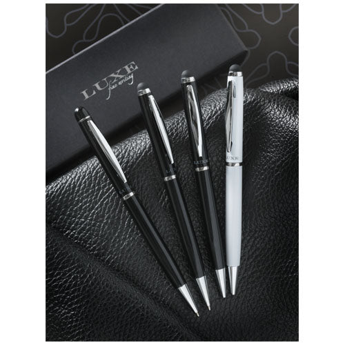 Lento Stylus Kugelschreiber mit schwarzer Mine, Touchpen, individuell gestaltbar, erhältlich auf Signalshop.de, ideal als Werbeartikel, Werbegeschenk, Werbemittel, Giveaway für Tablets und Smartphones.