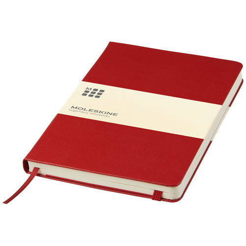 Rotes Moleskine Classic Hardcover Notizbuch L, liniert, individuell mit Logo bedruckbar bei Signalshop.de. Werbeartikel, Werbegeschenke, Werbemittel, Giveaway.