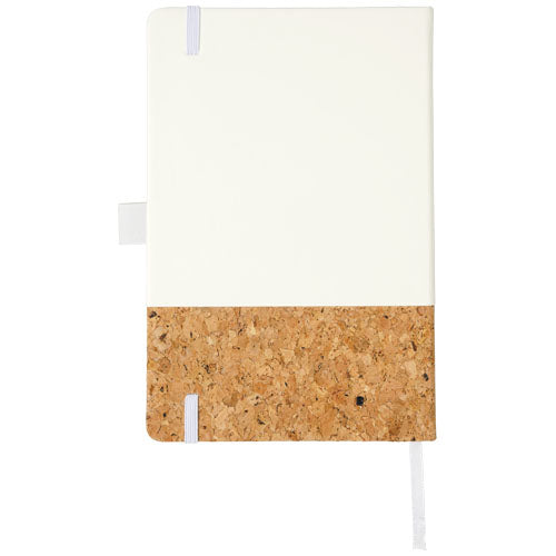 Evora A5 Notizbuch aus Thermo PU und Kork, individuell mit Logo bedruckbar, ideal als Werbeartikel auf Signalshop.de.