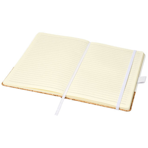 Evora A5 Notizbuch aus Kork und Thermo PU mit linierten Seiten, individuell bedruckbar, Signalshop.de Werbeartikel.