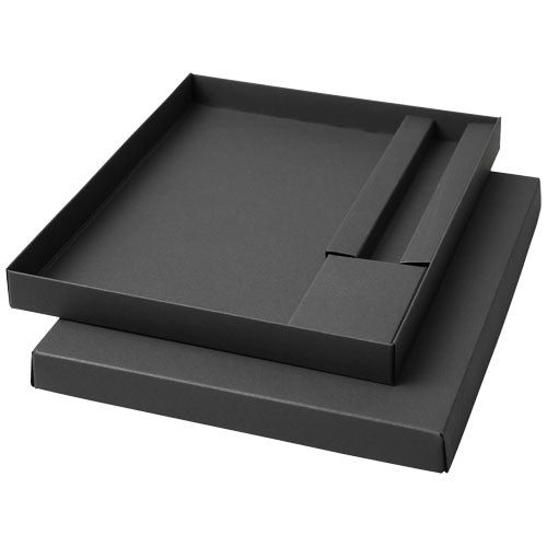 Moleskine Notizbuch und Stift Set in schwarzer Geschenkbox, individuell mit Logo von Signalshop.de, Werbeartikel, Werbegeschenke, Werbemittel, Giveaway.