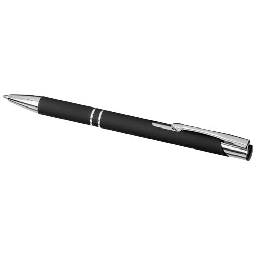Moneta Soft Touch Metallkugelschreiber, schwarz, individuell bedruckbar, Signalshop.de Werbeartikel