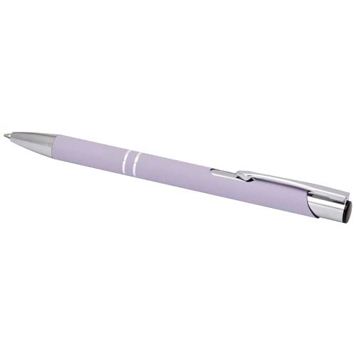 Lila Moneta Soft Touch Druckkugelschreiber aus Metall, individuell gestaltbar, von Signalshop.de. Werbeartikel, Werbegeschenke, Werbemittel, Giveaway.