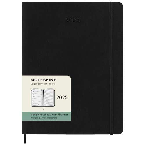 Moleskine Softcover 12 Monate Wochenkalender XL in Schwarz, individuell bedruckbar. Signalshop.de Werbeartikel, Werbegeschenke, Werbemittel, Giveaway.