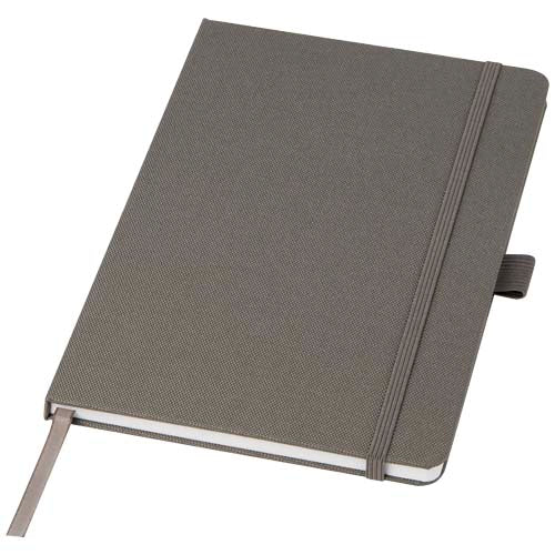 A5 Notizbuch aus recyceltem Papier mit PET-Cover, individuell gestaltbar, von Signalshop.de, Werbeartikel.
