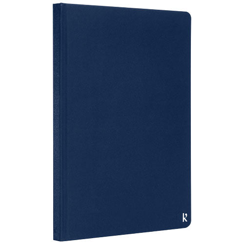 Karst A5 Hardcover Notizbuch in Blau aus Steinpapier, individuell bedruckbar, Signalshop.de Werbeartikel.
