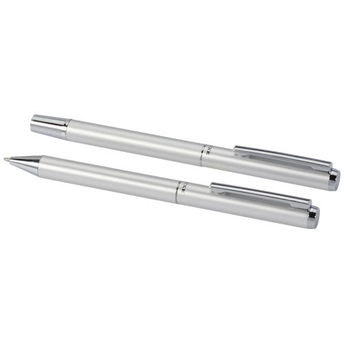 Lucetto Schreibset aus recyceltem Aluminium mit Kugelschreiber und Tintenroller von Signalshop.de, individuell gestaltbar.