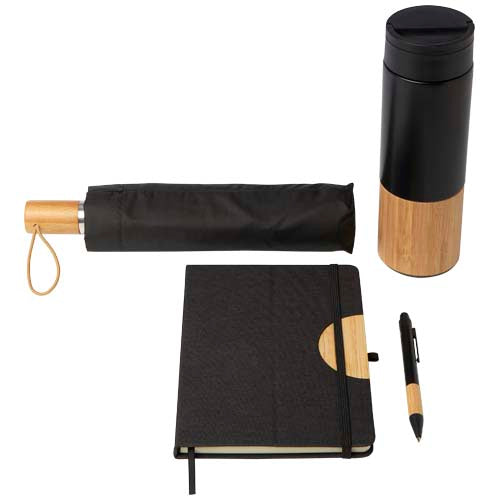 Carmen A5 Notizbuch und Kugelschreiber Set, schwarz, individualisierbar, von Signalshop.de; Werbeartikel, Werbegeschenke, Werbemittel, Giveaway.
