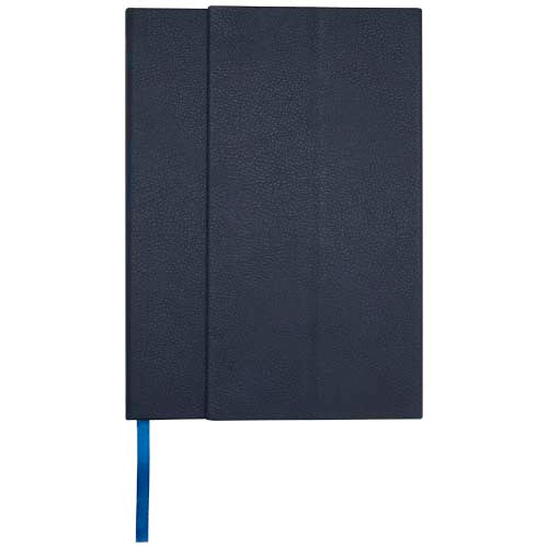 Alejandra A5 Hardcover Notizbuch aus recyceltem Leder, blau, individuell gestaltbar, Signalshop.de Werbeartikel.