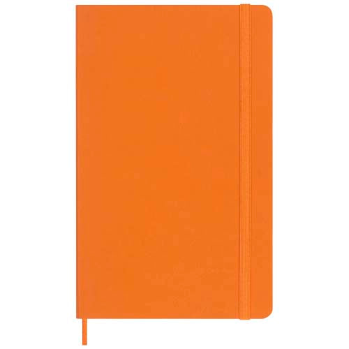Oranges Moleskine VEGEA® Notizbuch L mit weichem Einband, individuell mit Logo bedruckbar, Signalshop.de Werbeartikel.