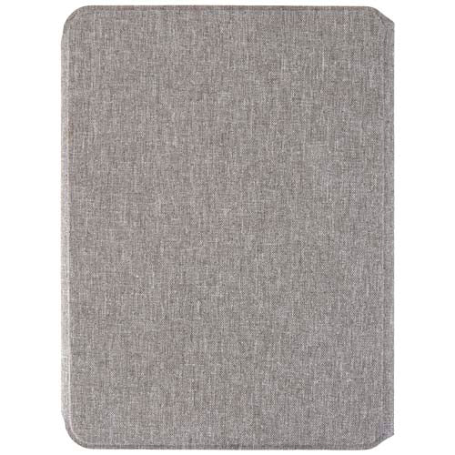 Andean A5 RCS-recycelte Mappe aus grauem Material, individuell mit Logo von Signalshop.de gestaltbar, Werbeartikel, Werbegeschenke, Werbemittel, Giveaway.
