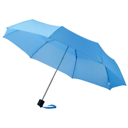 Ida 21,5" blauer Kompaktregenschirm mit Segmenten, individuell bedruckbar, von Signalshop.de; Werbeartikel, Werbegeschenke, Werbemittel, Giveaway.