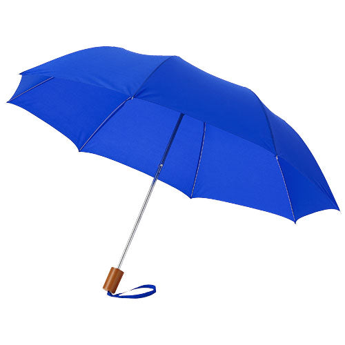 Blauer Oho 20" Kompaktregenschirm von Signalshop.de, individuell bedruckbar, ideal als Werbeartikel, Werbegeschenk.