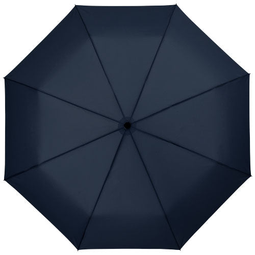 Wali 21" Automatik Kompaktregenschirm in Blau, individuell bedruckbar, Werbeartikel von Signalshop.de