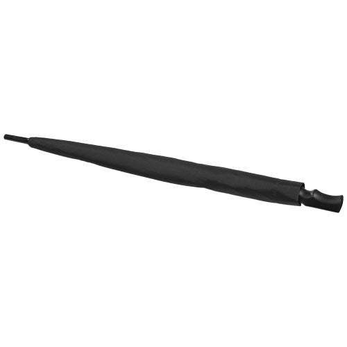 Schwarzer 23-Zoll-Automatik-Sturmschirm von Signalshop.de, individuell bedruckbar, idealer Werbeartikel.