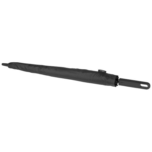 Schwarzer Noon 23" Automatik Sturmschirm von Signalshop.de, individuell bedruckbar, idealer Werbeartikel.