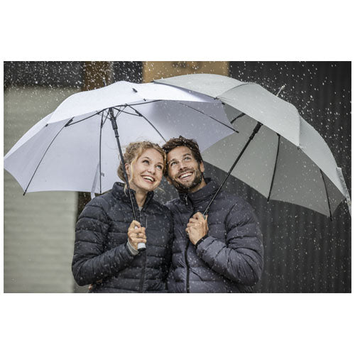 Niel 23" Regenschirm aus recyceltem PET, hellgrau, individuell bedruckbar von Signalshop.de, Werbeartikel, Werbegeschenke.