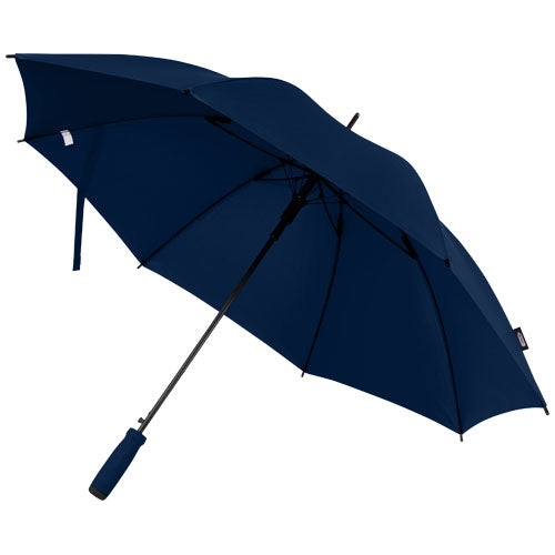 Blauer Niel 23" Automatikregenschirm aus recyceltem PET, individualisierbar mit Logo, von Signalshop.de; Werbeartikel, Werbegeschenke.