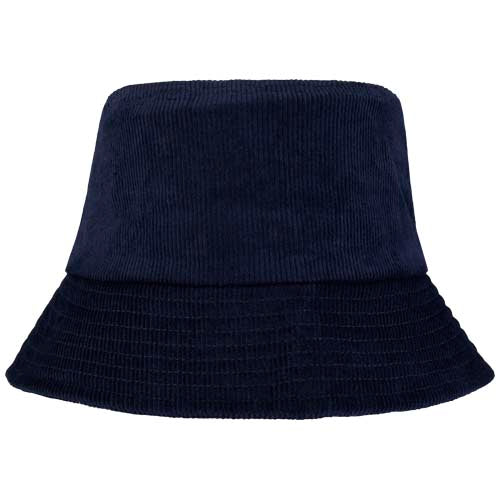 Navyblauer Howson Sonnenhut aus recyceltem Cord, individuell bedruckbar, erhältlich bei Signalshop.de.