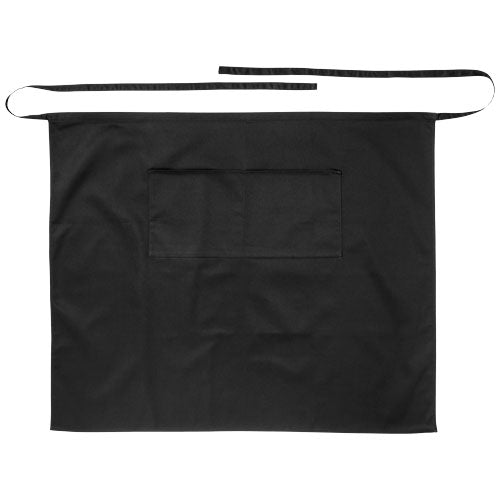 Schwarze Lega Schürze 240 g/m² aus Baumwolle mit Tasche, individuell bedruckbar, Signalshop.de Werbeartikel.