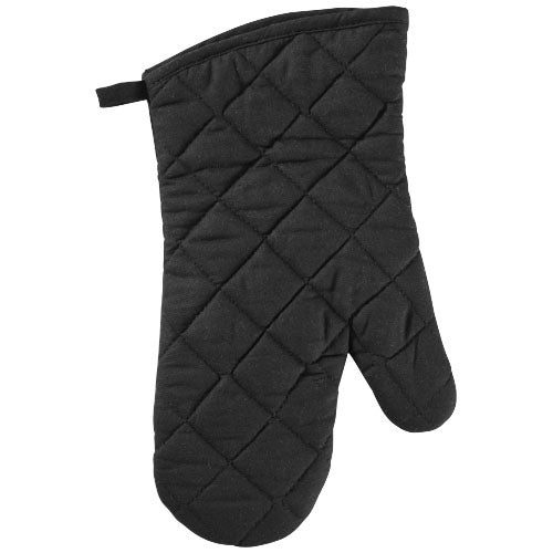 Schwarzer Maya Ofenhandschuh mit Silikongriff, individuell bedruckbar, erhältlich bei Signalshop.de, ideal als Werbeartikel.