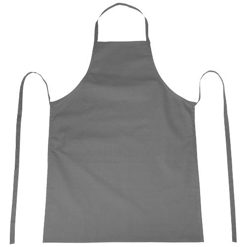 Graue Reeva 180 g/m² Schürze aus Baumwolle, individuell bedruckbar, ideal für Küche oder BBQ bei Signalshop.de. Werbeartikel, Werbegeschenke, Werbemittel, Giveaway.