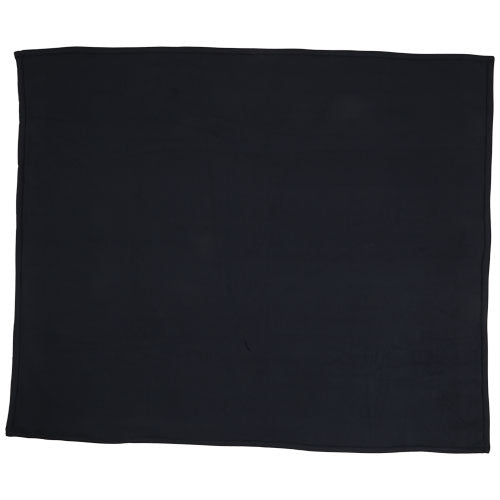Schwarze Springwood Fleece-Decke individuell gestaltbar von Signalshop.de, ideal als Werbegeschenk, Werbemittel.