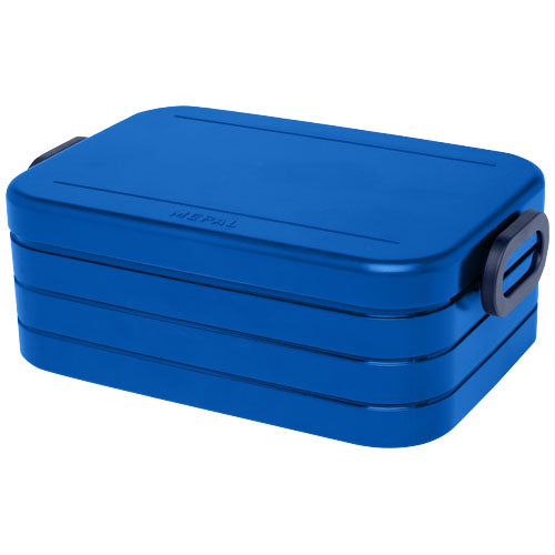Blaue Mepal Take-a-break Lunchbox Midi, individualisierbar mit Logo, erhältlich bei Signalshop.de als Werbeartikel.