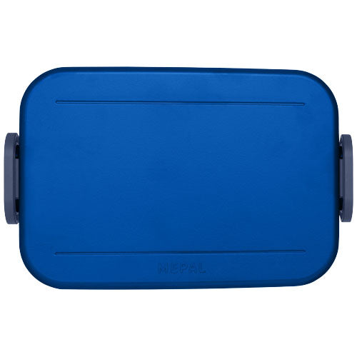 Blaue Mepal Take-a-break Lunchbox Midi, individuell bedruckbar, ideal als Werbeartikel bei Signalshop.de.