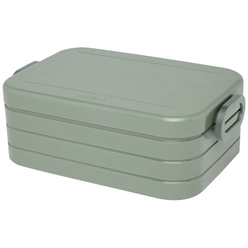Grüne Mepal Take-a-break Lunchbox Midi aus Kunststoff, individuell gestaltbar, erhältlich bei Signalshop.de. Werbeartikel, Werbegeschenke, Werbemittel, Giveaway.
