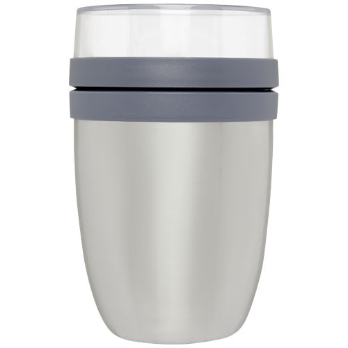 Mepal Ellipse Thermo-Lunchpot in Edelstahl mit grauem Deckel, individuell bedruckbar, Signalshop.de Werbeartikel.