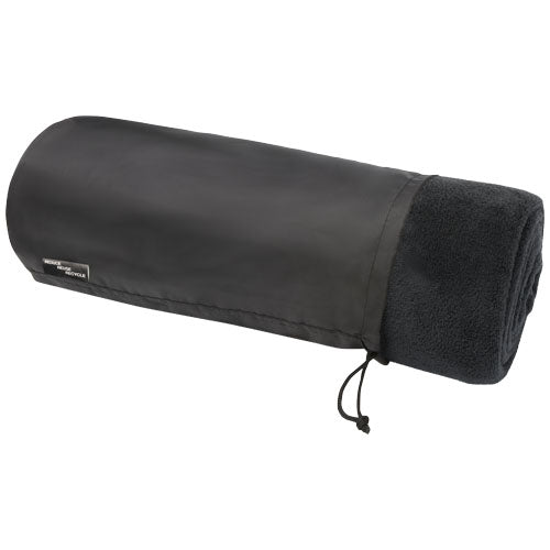 Schwarze Lily RPET Fleecedecke aus Coral Fleece, individuell bedruckbar, Signalshop.de Werbeartikel