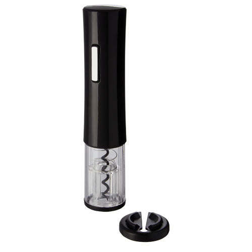 Chabli elektrischer Korkenzieher in Schwarz, individuell gestaltbar, ideal als Werbeartikel bei Signalshop.de.