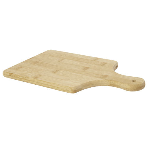 Quimet Schneidebrett aus Bambus mit Griff, individuell bedruckbar, ideal für Küche, Signalshop.de Werbeartikel.