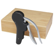 Nebby Korkenzieher aus Metall und Bambus, individuell gestaltbar, ideal als Werbeartikel bei Signalshop.de