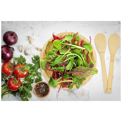 Bambus-Salatschüssel mit Besteck, Argulls, Signalshop.de, nachhaltig, individuell bedruckbar, Werbeartikel.