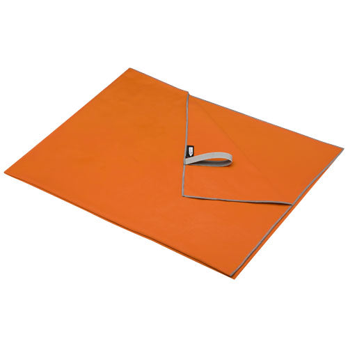 Orange Pieter GRS Handtuch 100x180 cm, recycelt, individuell bedruckbar, ideal fr Sport und Camping, Signalshop.de Werbeartikel.