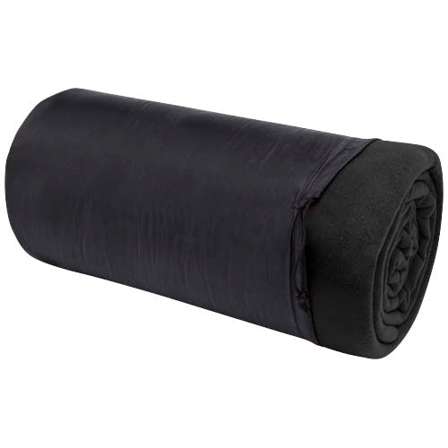 Schwarze Huggy Fleecedecke 220x250 cm, individuell gestaltbar, Signalshop.de Werbeartikel, Giveaway