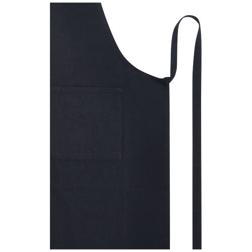 Schwarze Shara 240 g/m2 Aware™ recycelte Schürze von Signalshop.de, individuell bedruckbar, ideal als Werbeartikel.