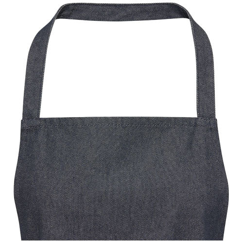 Nima 320g/m2 Aware™ Denim-Schürze in Blau, recycelt, individuell gestaltbar, bei Signalshop.de als Werbeartikel.
